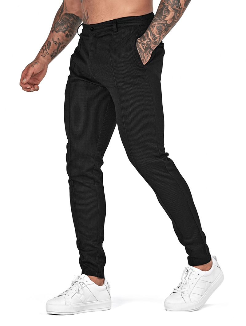 Heren Cargo Broek Modern Fit Zwart