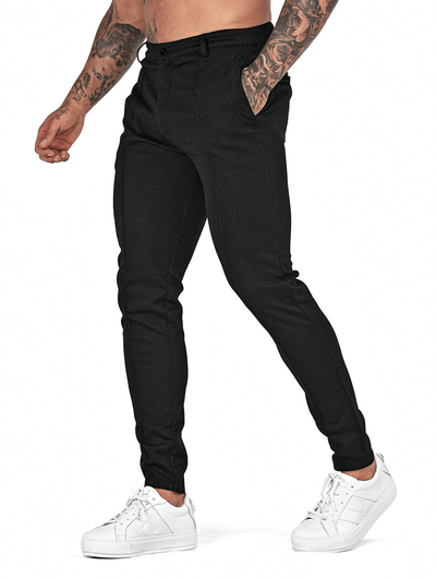 Heren Cargo Broek Modern Fit Zwart