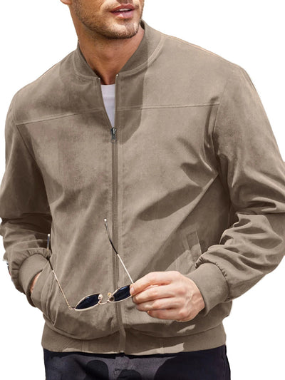 Heren Velvet Bomber Jacket Casual Sportstijl