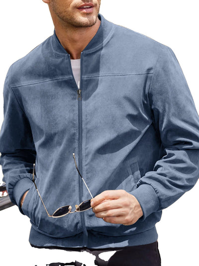 Heren Velvet Bomber Jacket Casual Sportstijl