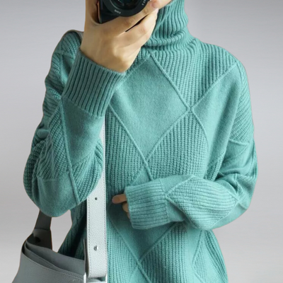 Dames turtleneck pullover kasjmier