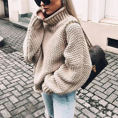 Dames Grofgebreide Trui Oversized