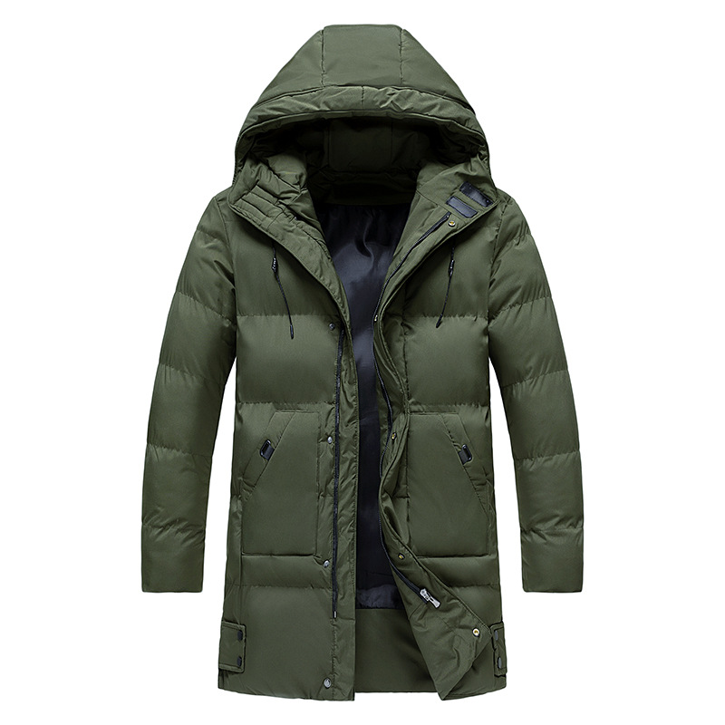 Heren padded long winter jacket