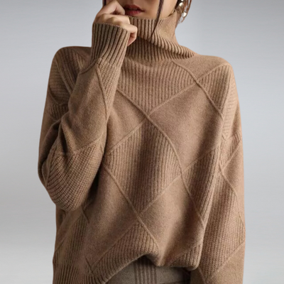 Dames turtleneck pullover kasjmier
