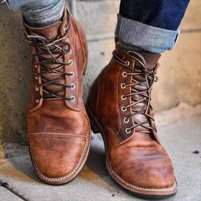 Heren leren boots hoog model