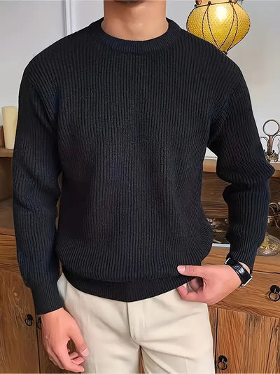 Heren casual sweater zwart wit