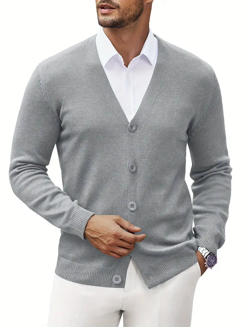 Heren cardigan sweater in zachte knit