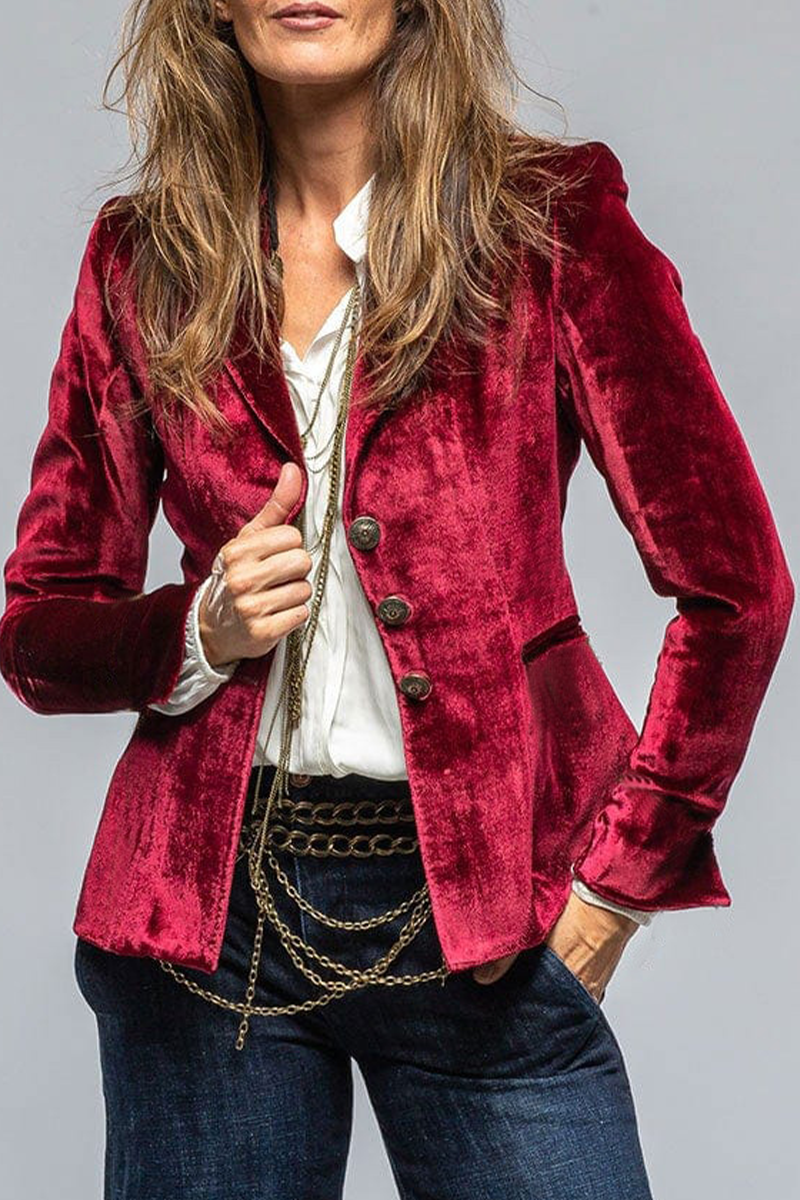 Dames Retro Blazer Met Revers
