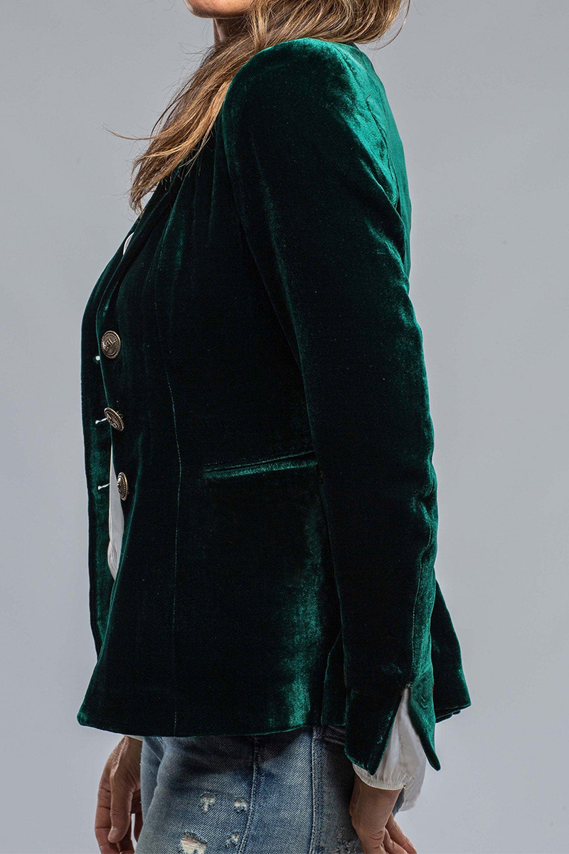 Dames Retro Blazer Met Revers