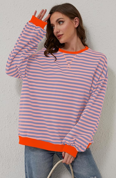 Gestreepte Trui met Klassiek Design