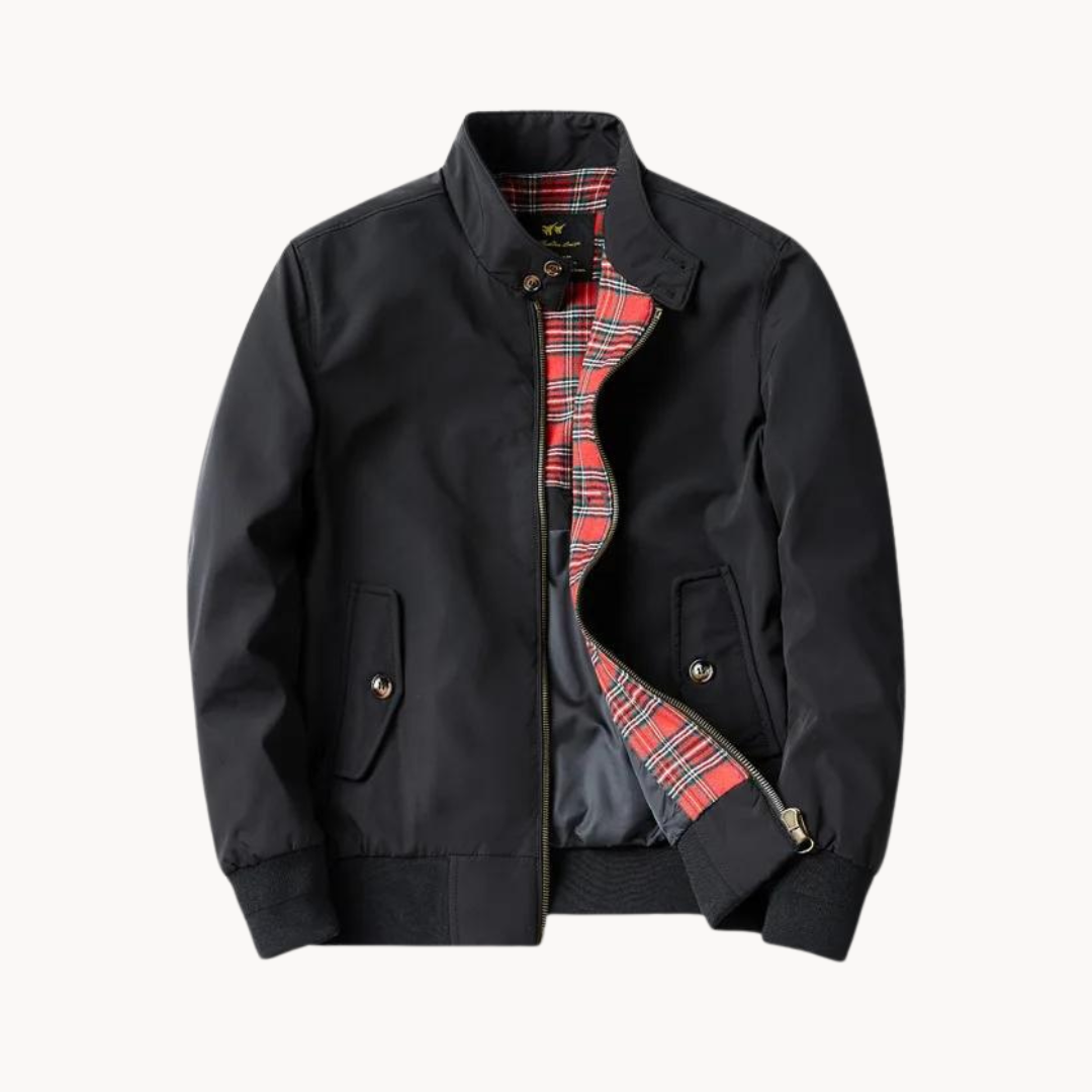 Heren Harrington jas met tartanvoering