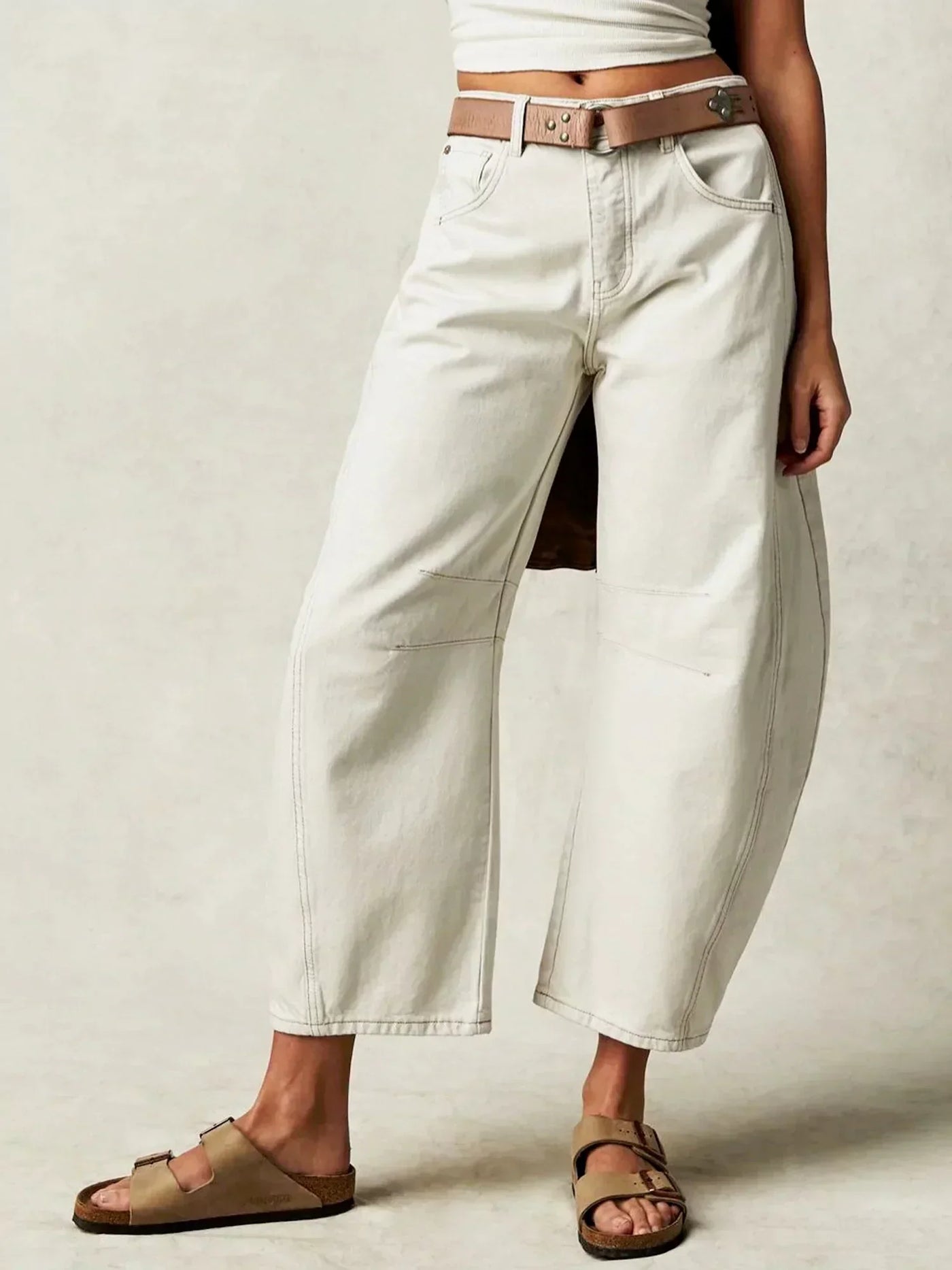 Dames Jeans Met Wijde Pijpen En Opvallende Print