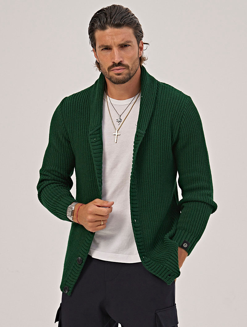 Heren Regular Fit Cardigan Met V-hals