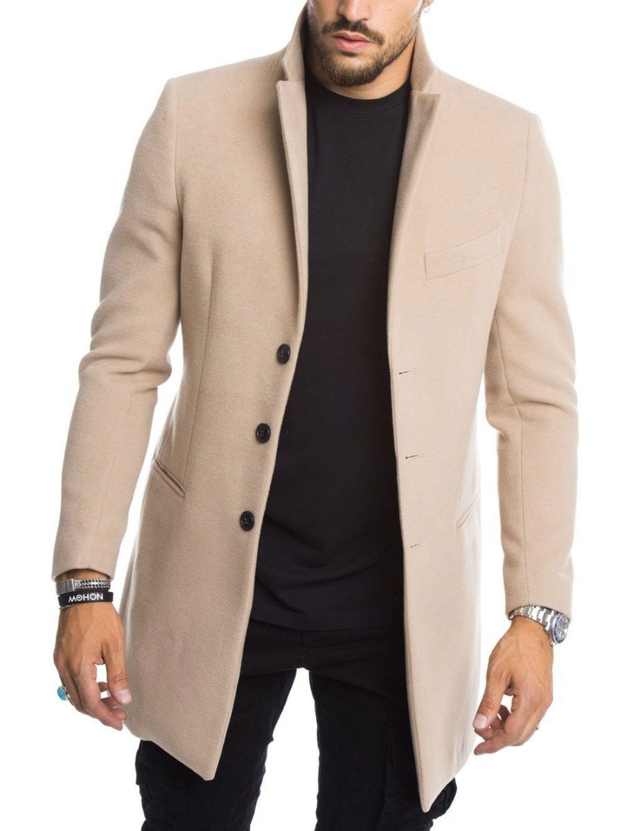 Heren Slim Fit Beige Colbert