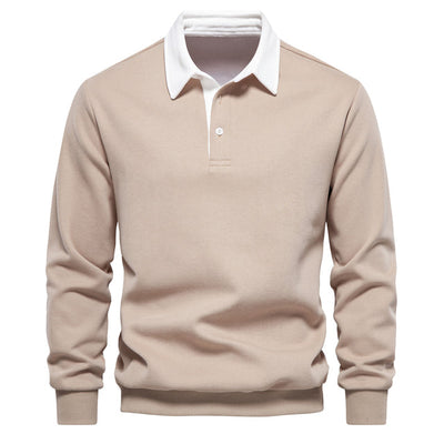 Heren Langarm Polo Met Klassiek Design