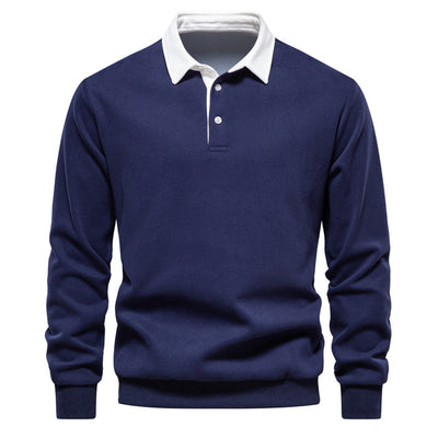 Heren Langarm Polo Met Klassiek Design