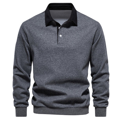Heren Langarm Polo Met Klassiek Design