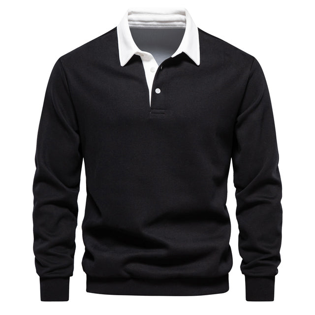 Heren Langarm Polo Met Klassiek Design