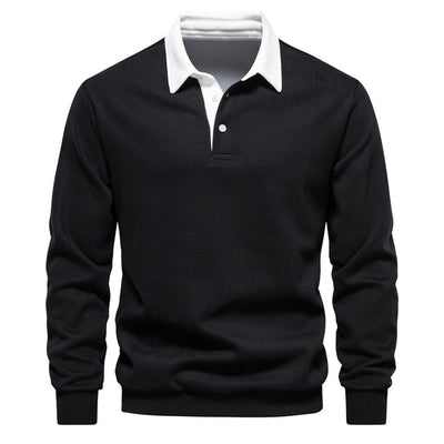 Heren Langarm Polo Met Klassiek Design
