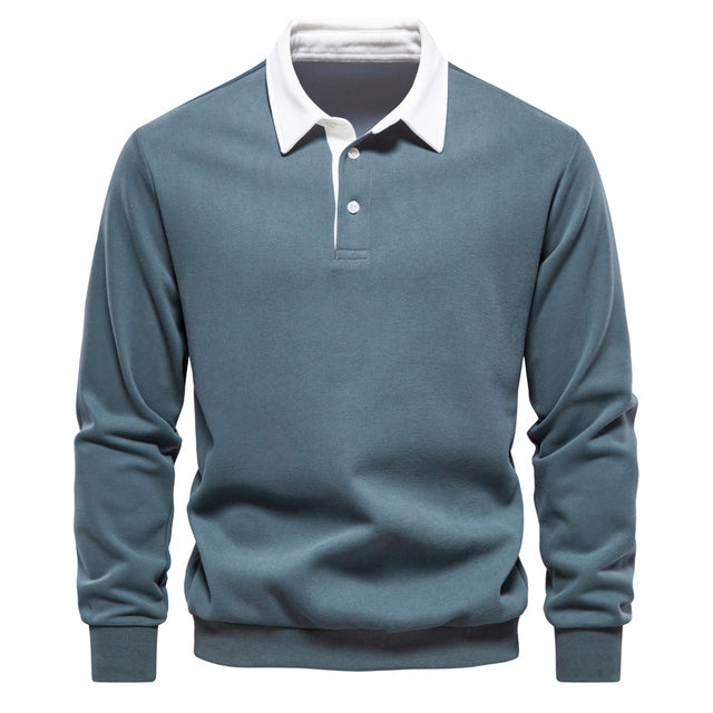 Heren Langarm Polo Met Klassiek Design