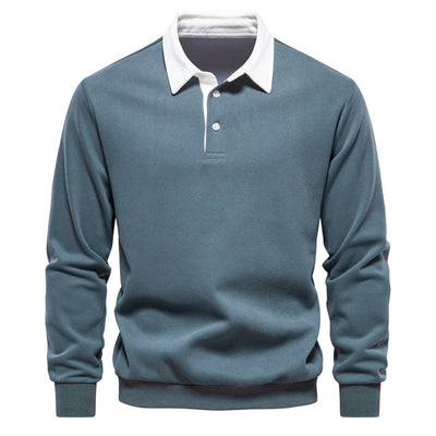 Heren Langarm Polo Met Klassiek Design