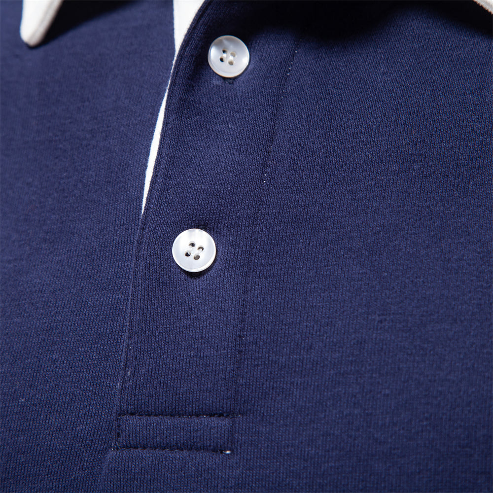 Heren Langarm Polo Met Klassiek Design