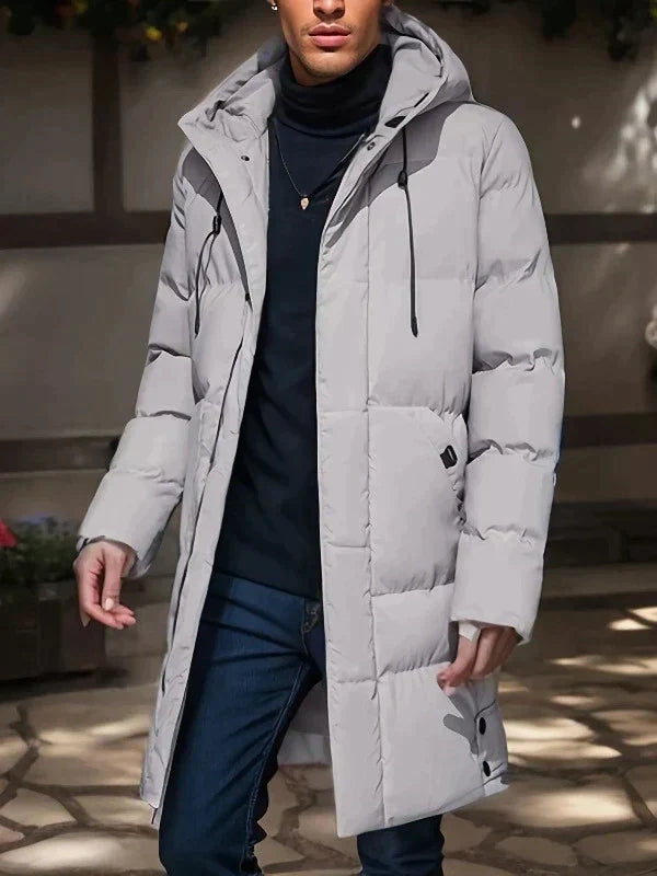 Heren padded long winter jacket