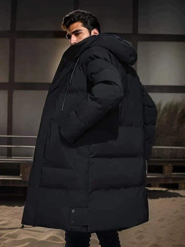 Heren padded long winter jacket