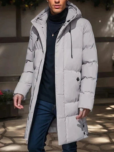 Heren padded long winter jacket