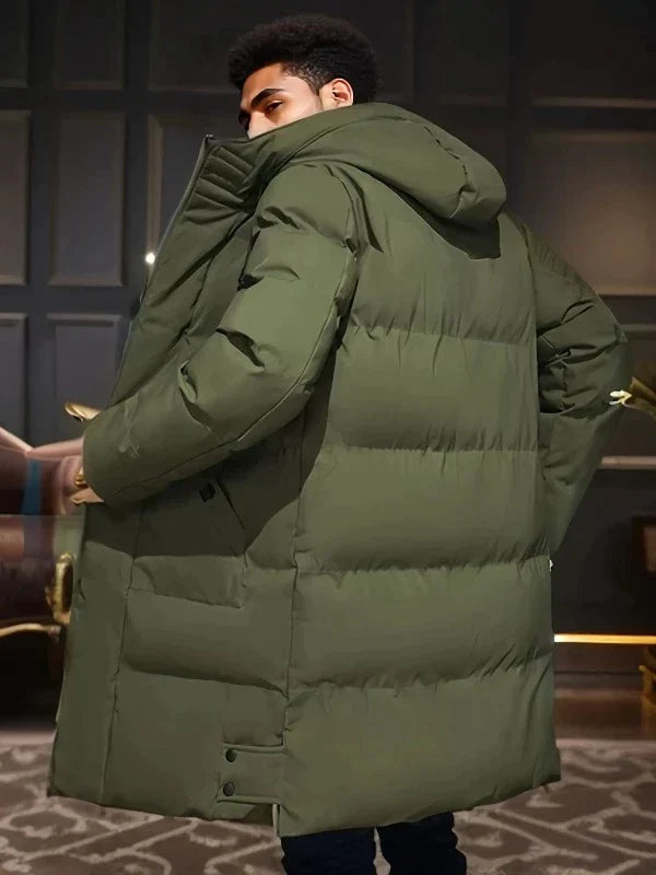 Heren padded long winter jacket