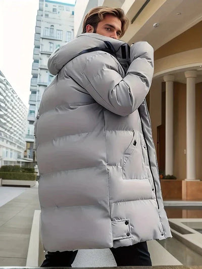 Heren padded long winter jacket