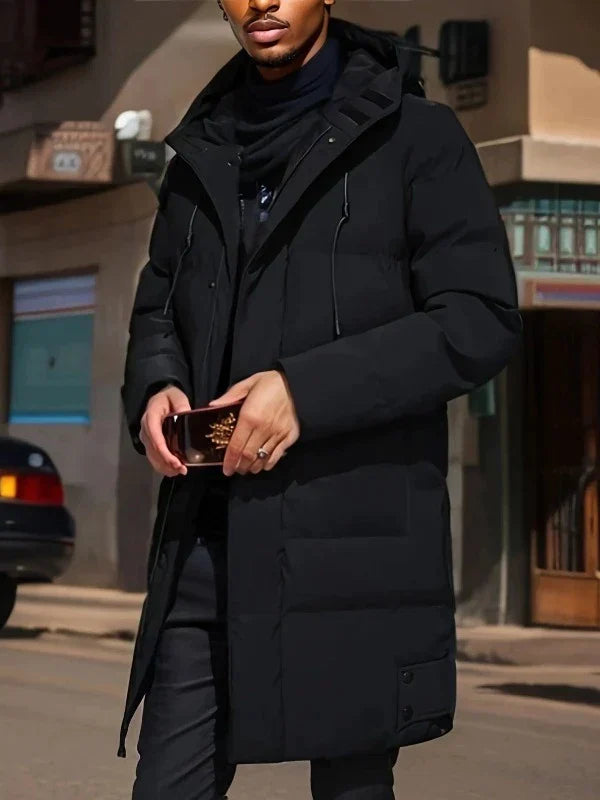 Heren padded long winter jacket