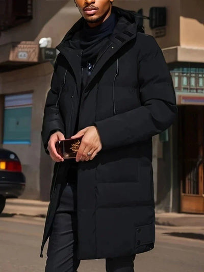 Heren padded long winter jacket