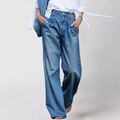Dames jeans wide leg comfortabel denim