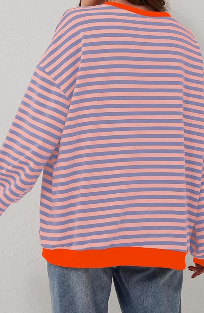 Gestreepte Trui met Klassiek Design