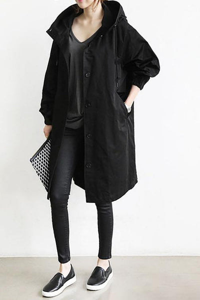 Dames trenchcoat waterdicht met capuchon