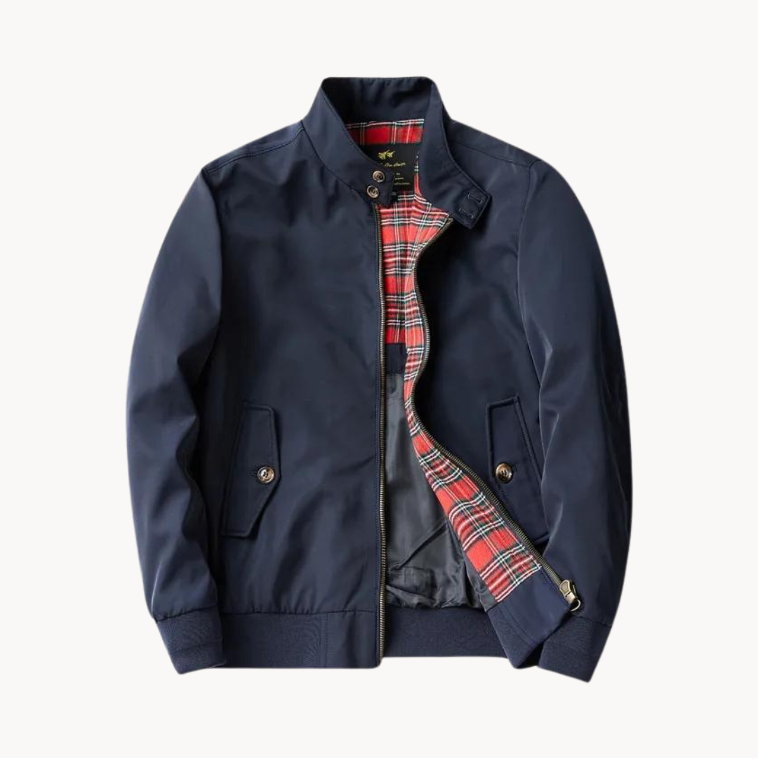 Heren Harrington jas met tartanvoering