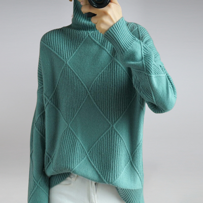 Dames turtleneck pullover kasjmier