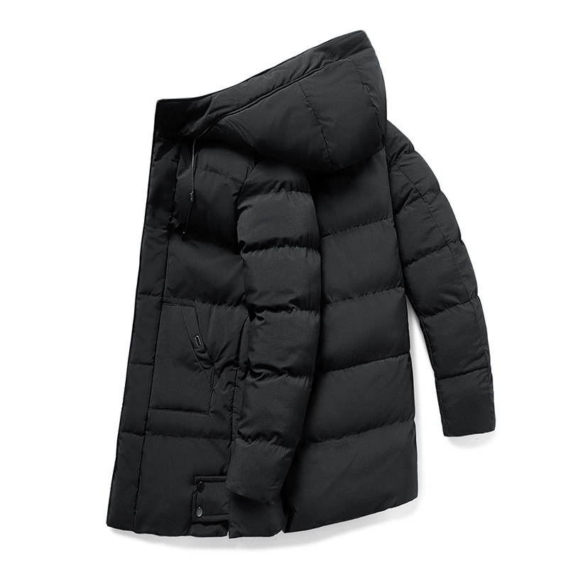 Heren padded long winter jacket