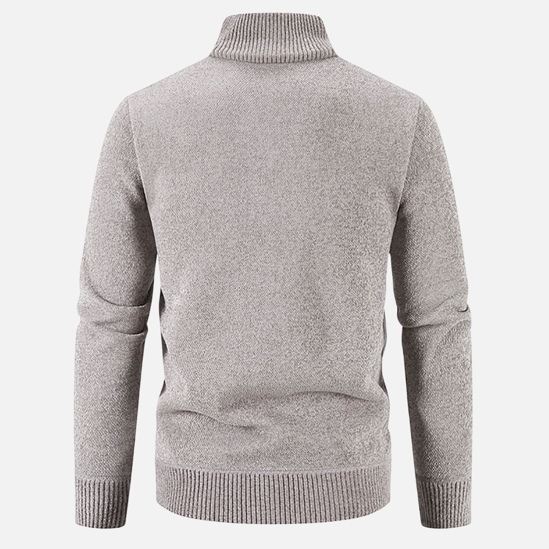 Heren fleece vest met ribgebreide afwerking