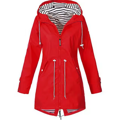 Dames regenjas waterdicht met capuchon