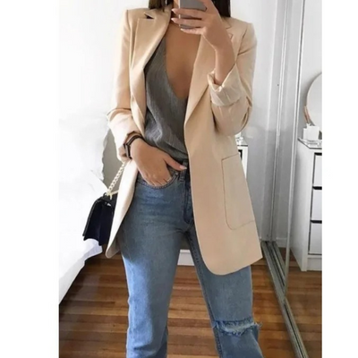 Dames Blazer Met Tijdloze Elegantie