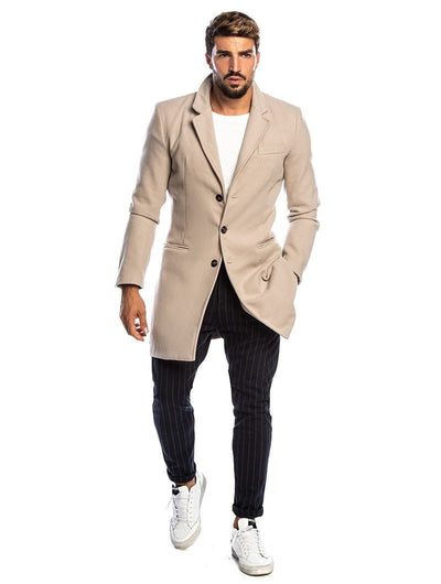 Heren Slim Fit Beige Colbert