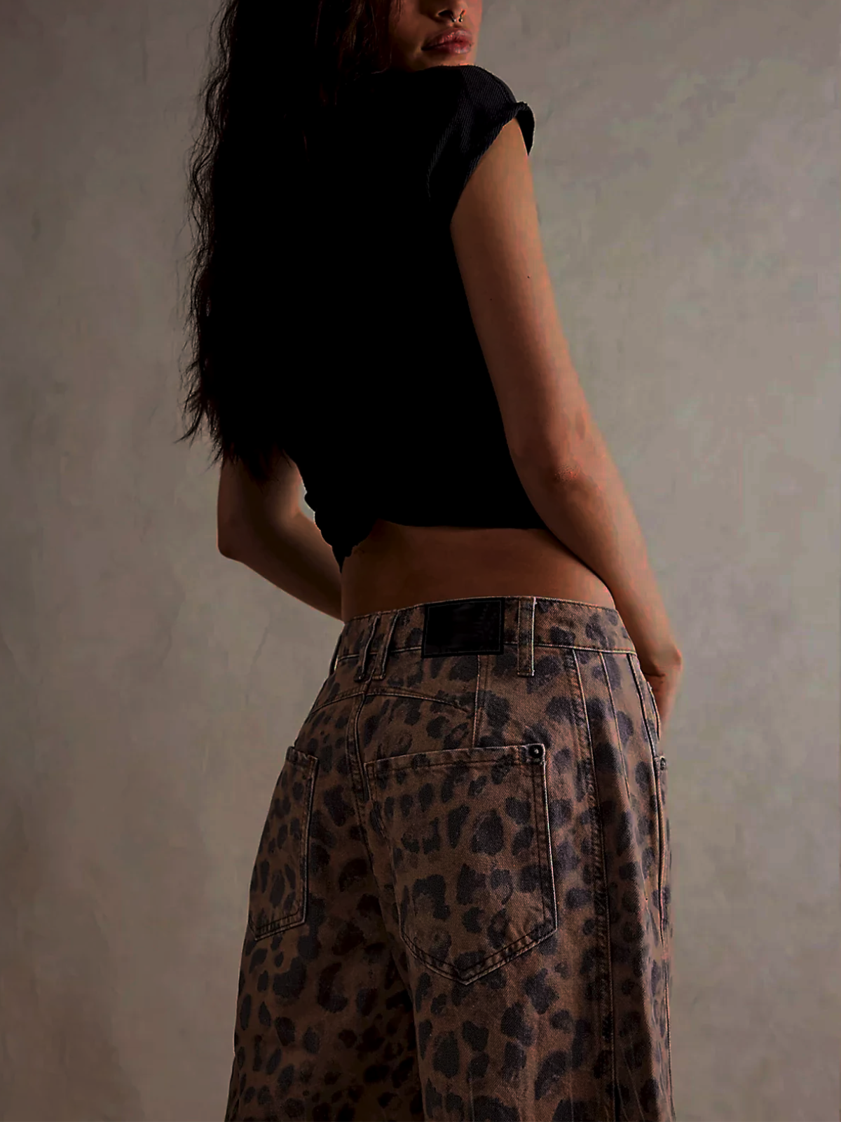Dames Jeans Met Wijde Pijpen En Opvallende Print