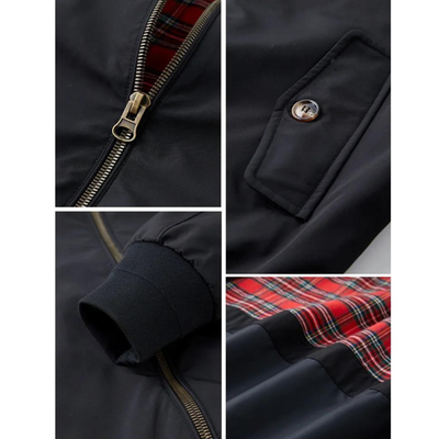 Heren Harrington jas met tartanvoering