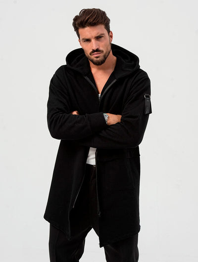 Heren Hoodie Met Asymmetrische Rits