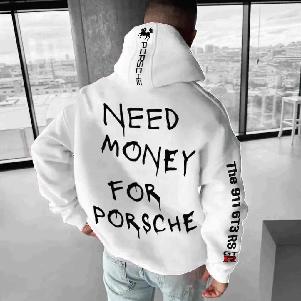 Unisex oversized hoodie racing design