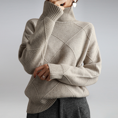 Dames turtleneck pullover kasjmier