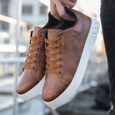 Heren leren sneakers modern design