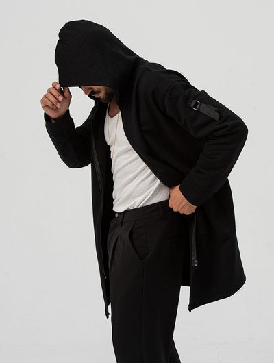 Heren Hoodie Met Asymmetrische Rits